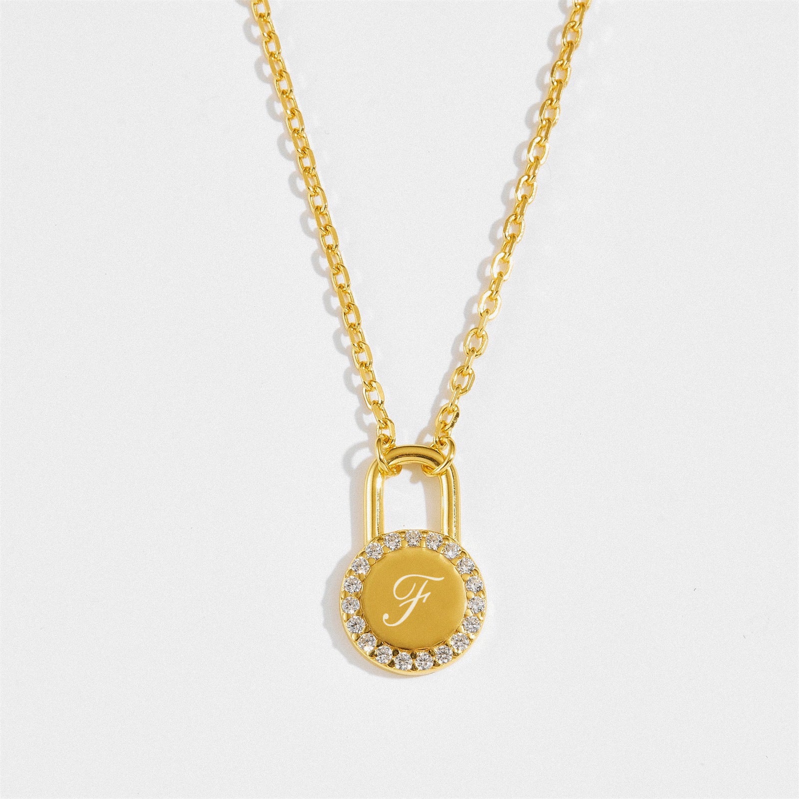 Initial Lock Necklace