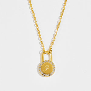 Initial Lock Necklace