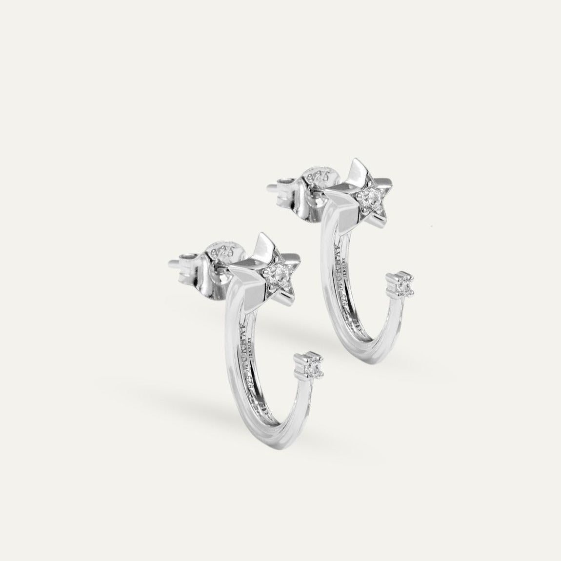 Shooting Star Earrings - Silver