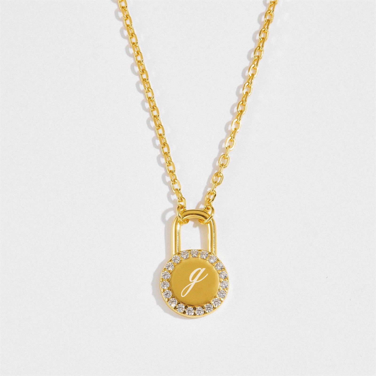 Initial Lock Necklace