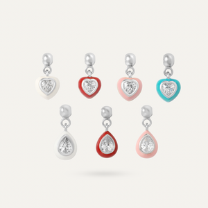 5 Charms Necklace - Silver