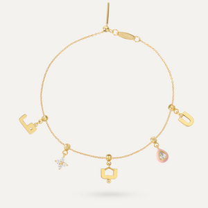 5 Charms Bracelet - Gold