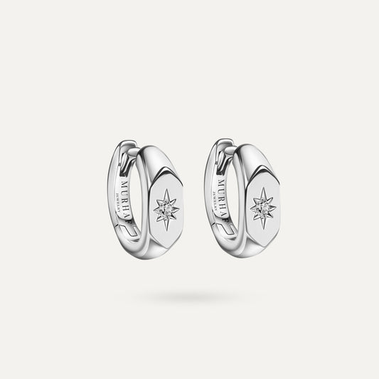 Gleam Huggie Earrings - Silver