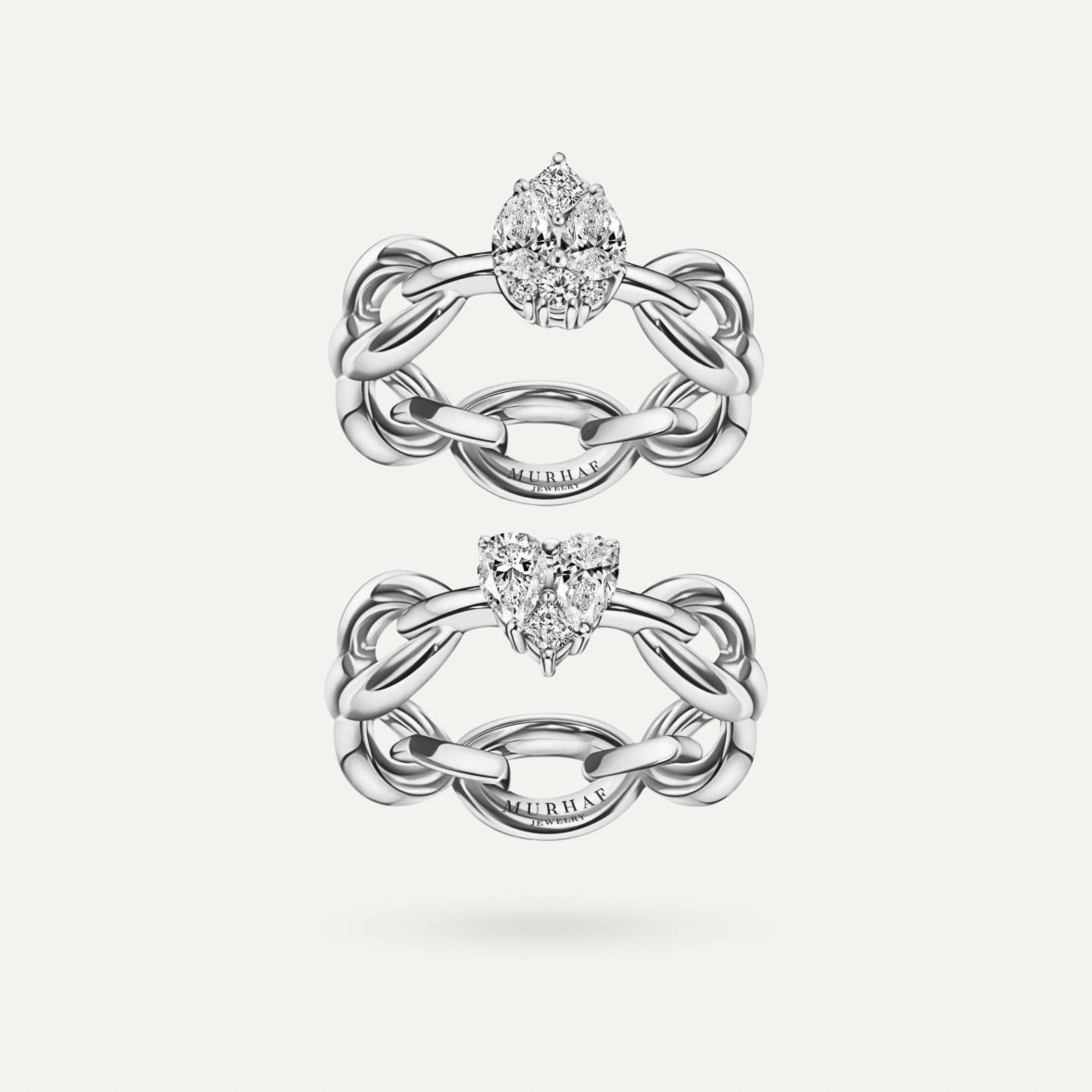 Chain Ring Set - Silver