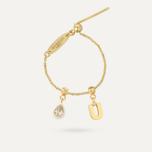 2 Charms Ring - Gold