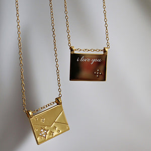 Love Letter Necklace - Gold