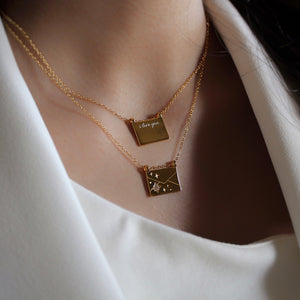 Love Letter Necklace - Gold